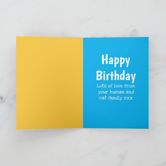 ユーモアあふれるDIY 猫パパ 誕生日 - 猫が大好きなDIY カード (内部)