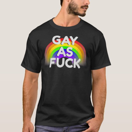 ユーモアあふれるLGBTQ レインボー ゲイ プライド , Tシャツ (正面)