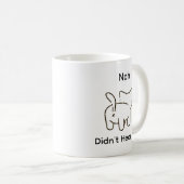 ユーモアおもしろいの皮肉な猫のドードルはクリーンを聞かなかった コーヒーマグカップ (正面右)