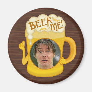ユーモアおもしろいを飲みながらビールを飲む 写パーソナライズされた真 マグネット