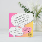 ユーモアおもしろいカップケーキママPINK母の日 シーズンカード (スタンド正面)