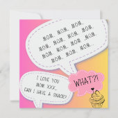 ユーモアおもしろいカップケーキママPINK母の日 シーズンカード (正面)