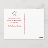 ユーモアおもしろいキュートラマホリデー ポストカード (裏面)