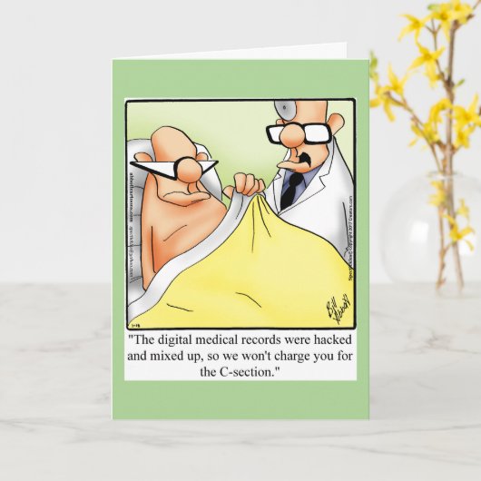 ユーモアおもしろいグリーティングカードを手に入れる カード (黄色い花)