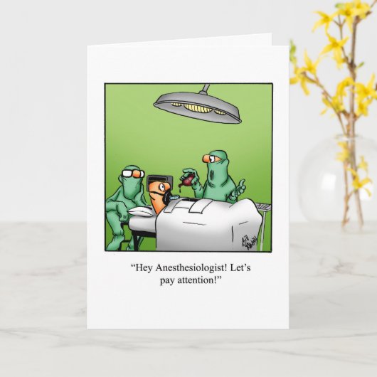 ユーモアおもしろいグリーティングカードを手に入れる カード (黄色い花)