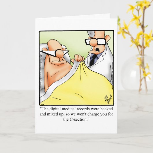 ユーモアおもしろいグリーティングカードを手に入れる カード (黄色い花)