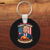 ユーモアおもしろいトランプ勝者の勝者トルコのディナー キーホルダー (正面)