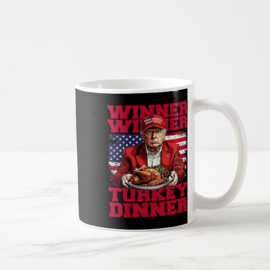 ユーモアおもしろいトランプ勝者の勝者トルコのディナー コーヒーマグカップ (右)