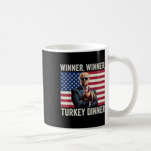 ユーモアおもしろいトランプ勝者の勝者トルコのディナー コーヒーマグカップ (右)