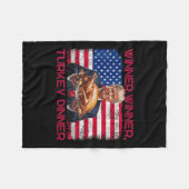 ユーモアおもしろいトランプ勝者の勝者トルコのディナー フリースブランケット (正面(横))