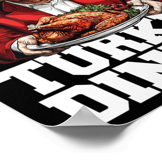 ユーモアおもしろいトランプ勝者の勝者トルコのディナー ポスター (角)