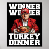 ユーモアおもしろいトランプ勝者の勝者トルコのディナー ポスター (正面)