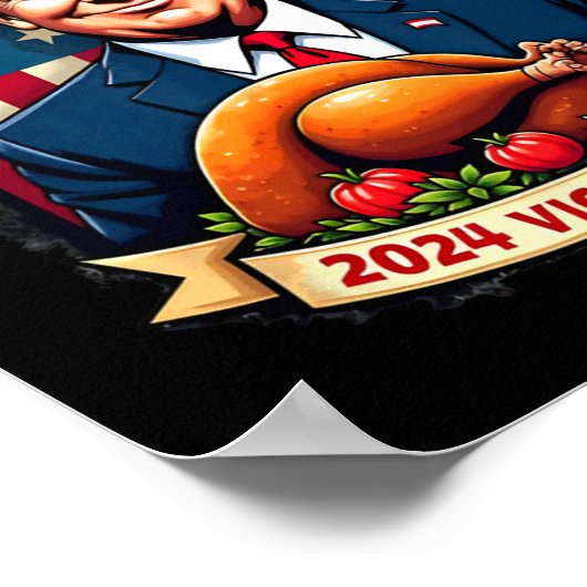 ユーモアおもしろいトランプ勝者の勝者トルコのディナー ポスター (角)