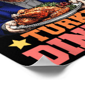 ユーモアおもしろいトランプ勝者の勝者トルコのディナー ポスター (角)