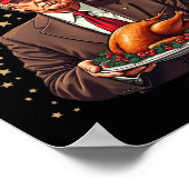 ユーモアおもしろいトランプ勝者の勝者トルコのディナー ポスター (角)