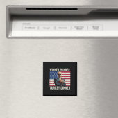ユーモアおもしろいトランプ勝者の勝者トルコのディナー マグネット (インサイチュ (食洗機))