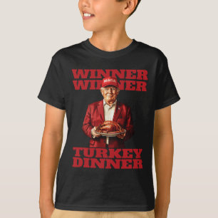 ユーモアおもしろいトランプ勝者の勝者トルコのディナー Tシャツ