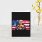 ユーモアおもしろいトランプ勝者クリスマスディナーM カード (黄色い花)