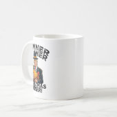 ユーモアおもしろいトランプ勝者クリスマスディナーX コーヒーマグカップ (正面左)