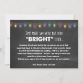 ユーモアおもしろいフォトクリスマスチョークグリーティングカード (裏面)