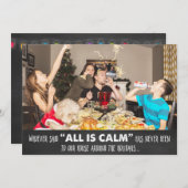 ユーモアおもしろいフォトクリスマスチョークグリーティングカード (正面/裏面)