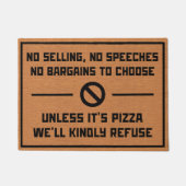 ユーモアおもしろいブラウンミニマ素朴リストを勧誘しない ドアマット (正面)