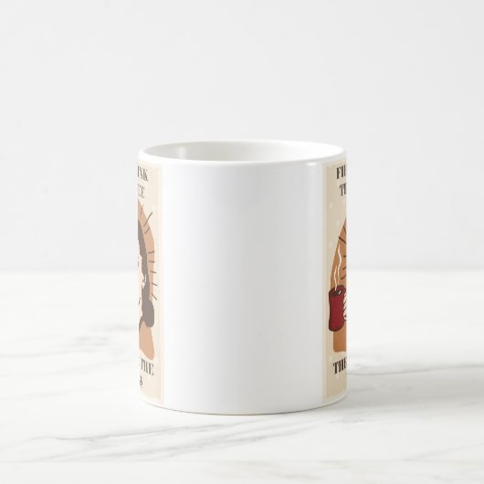 ユーモアおもしろいヴィンテージママの妻 コーヒーマグカップ (中央)