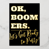 ユーモアおもしろい六百七十80誕生日 箔シーズンカード (正面)