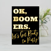 ユーモアおもしろい六百七十80誕生日 箔シーズンカード (立ち正面)