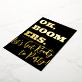 ユーモアおもしろい六百七十80誕生日 箔シーズンカード (回転した状態)