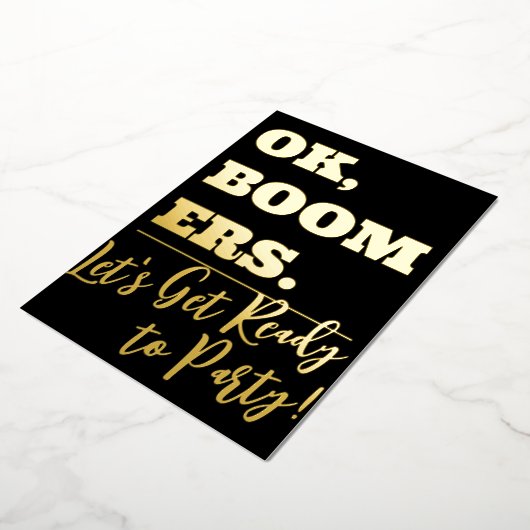 ユーモアおもしろい六百七十80誕生日 箔シーズンカード (回転した状態)