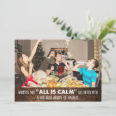 ユーモアおもしろい写真クリスマスグリーティングカード (スタンド正面)