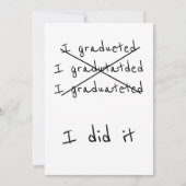 ユーモアおもしろい卒業 案内状 (正面)