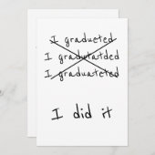 ユーモアおもしろい卒業 案内状 (正面/裏面)