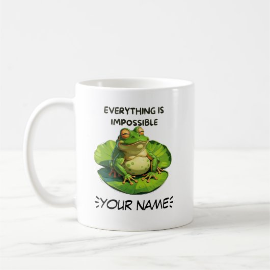 ユーモアおもしろい愛好家と考え過ぎる人のためのデザイン コーヒーマグカップ (左)