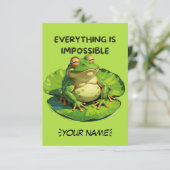 ユーモアおもしろい愛好家と考え過ぎる人のためのデザイン サンキューカード (スタンド正面)