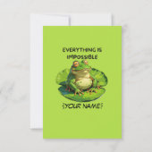 ユーモアおもしろい愛好家と考え過ぎる人のためのデザイン サンキューカード (裏面)