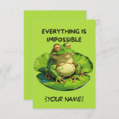 ユーモアおもしろい愛好家と考え過ぎる人のためのデザイン サンキューカード (正面/裏面)