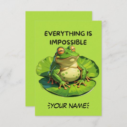 ユーモアおもしろい愛好家と考え過ぎる人のためのデザイン サンキューカード (正面/裏面)