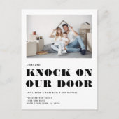 ユーモアおもしろい新しいアドレスシンプルの写真の移動 案内ポストカード (正面)