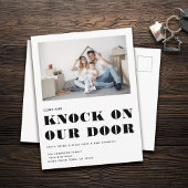 ユーモアおもしろい新しいアドレスシンプルの写真の移動 案内ポストカード