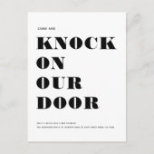 ユーモアおもしろい新しいアドレスシンプルミニマリスト移動 案内ポストカード (正面)