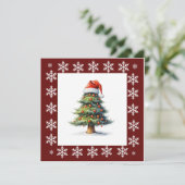 ユーモアおもしろい漫画メリークリスマスツリーボール シーズンカード (スタンド正面)