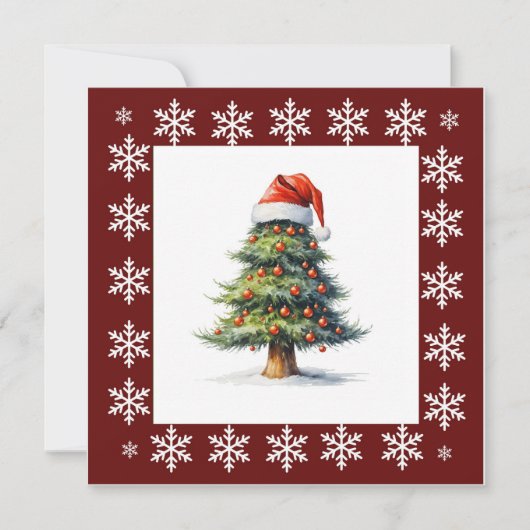 ユーモアおもしろい漫画メリークリスマスツリーボール シーズンカード (正面)