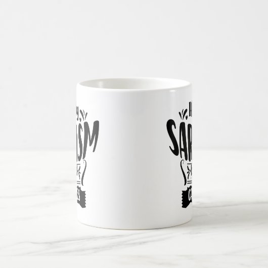 ユーモアおもしろい皮肉ドーズシンプルブはっきりしたルクリーン コーヒーマグカップ (中央)