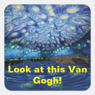 ユーモアおもしろい、バンのステッカー スクエアシール