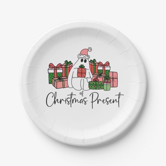 ユーモアかわいいおもしろいクリスマス ペーパープレート (正面)