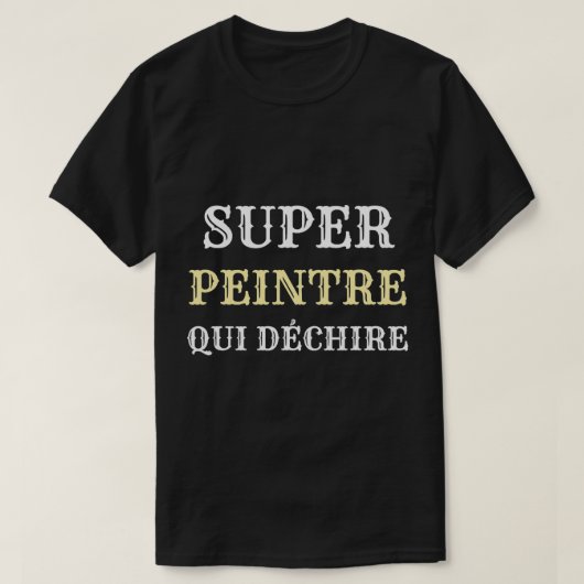 ユーモアすごいの男を引き絵画裂く画おもしろい家 Tシャツ (デザイン正面)