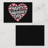 ユーモアたっぷりなバレンタインデーのハートラブバレンタイン ノートカード (正面/裏面)