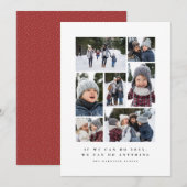 ユーモアたっぷりなモチベーションを高めるシンプルな写真コラージュ シーズンカード (正面/裏面)